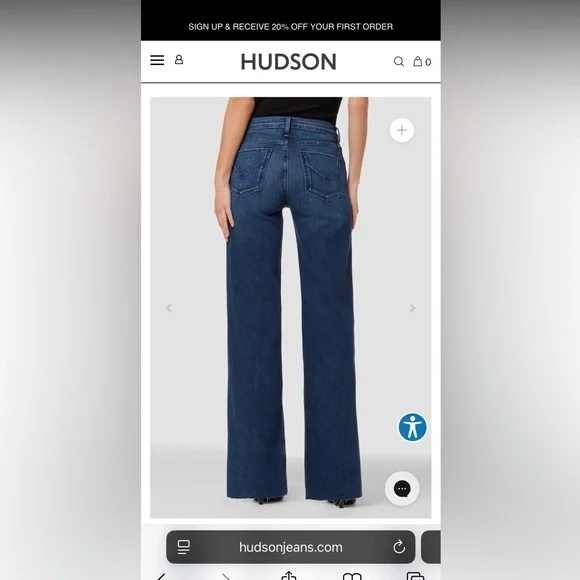 Trendy wide legged Hudson Jeans 29 - Picture 12 of 13